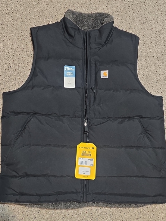 Carhartt Jackets & Blazers - Carhartt Women's Black Quilted Insulated Vest with Sherpa Collar